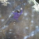 御岳でボルダリングの課題「忍者返し」1級が登れた 2011年3月5日