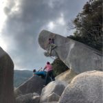鹿児島の海岸で岩登り　2019年末